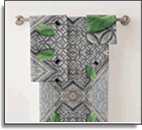 Live Green – Leaf Pattern Matching Towel Set